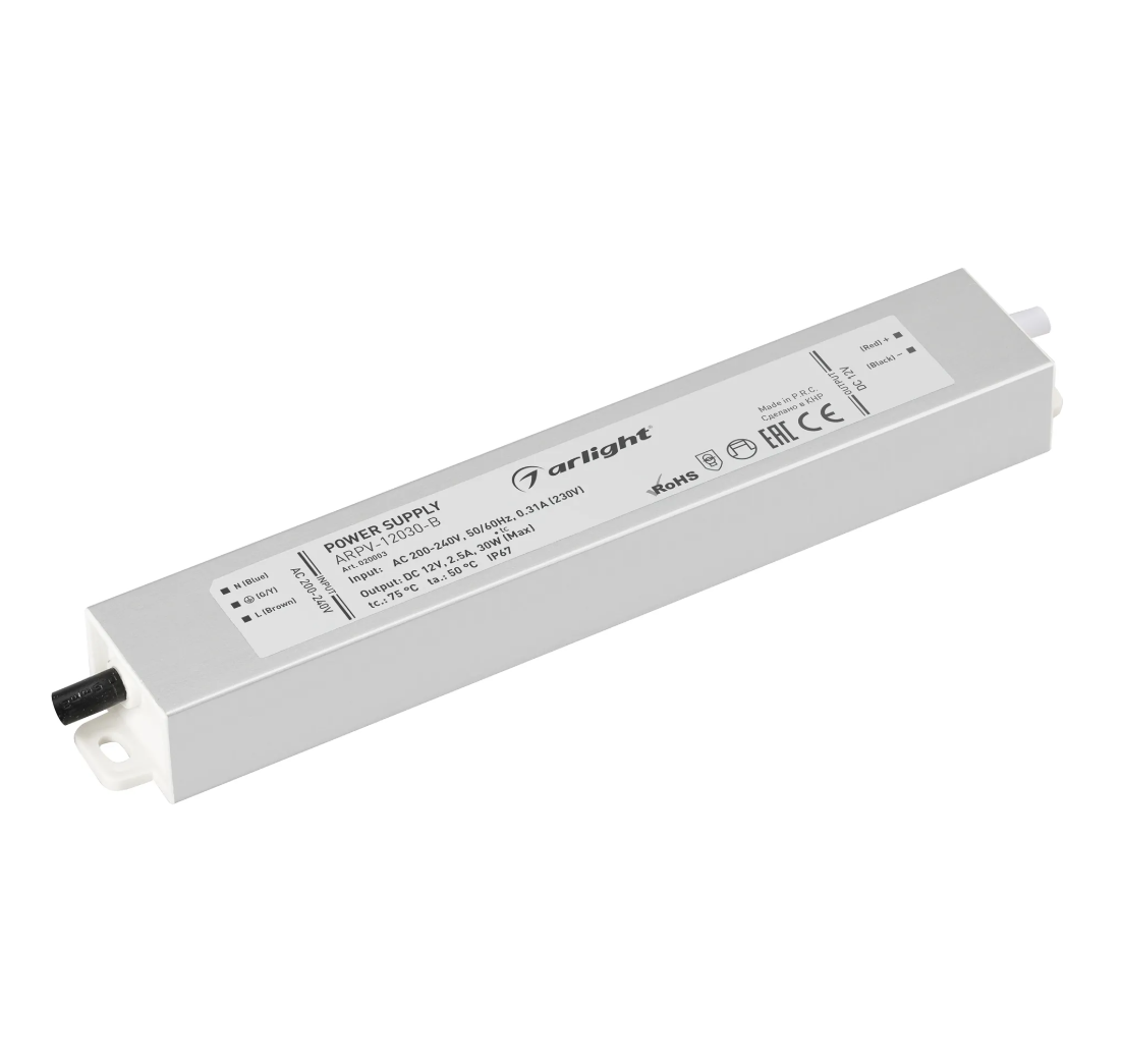 Arlight Блок питания ARPV-12030-B (12V, 2.5A, 30W) (IP67 Металл, 3 года)