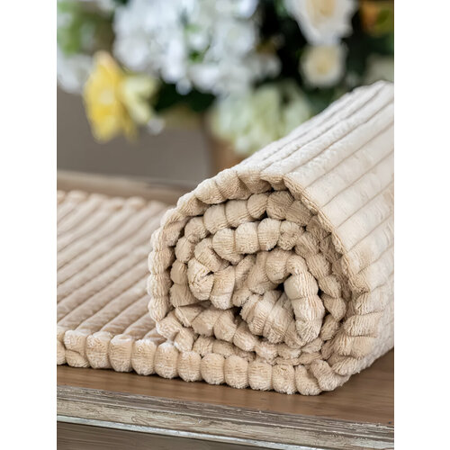 Плед Gala A18804 из велсофта евро 200x220 см песочного цвета 1681₽