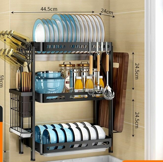 Картинки Подставка для сушки с капельным лотком, современный набор для сушки посуды, сушилка для кухни, без сверления, без повреждений, для стен