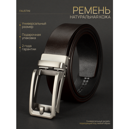 фото Ремень faustini для мужчин и женщин, размер 120, коричневый