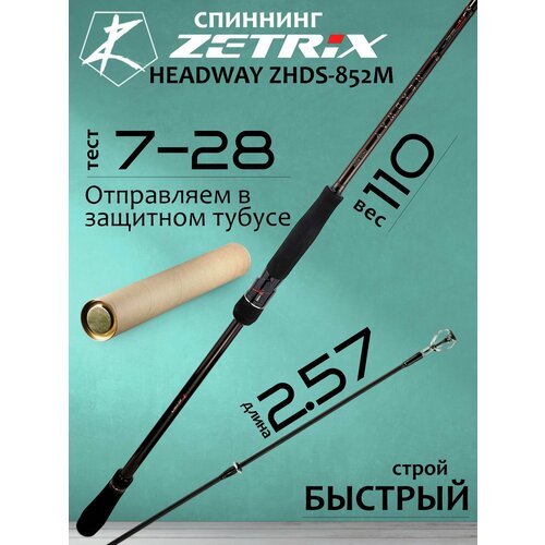 Спиннинг для рыбалки Zetrix HEADWAY ZHDS-852M 2.57м 7-28гр, штекерный