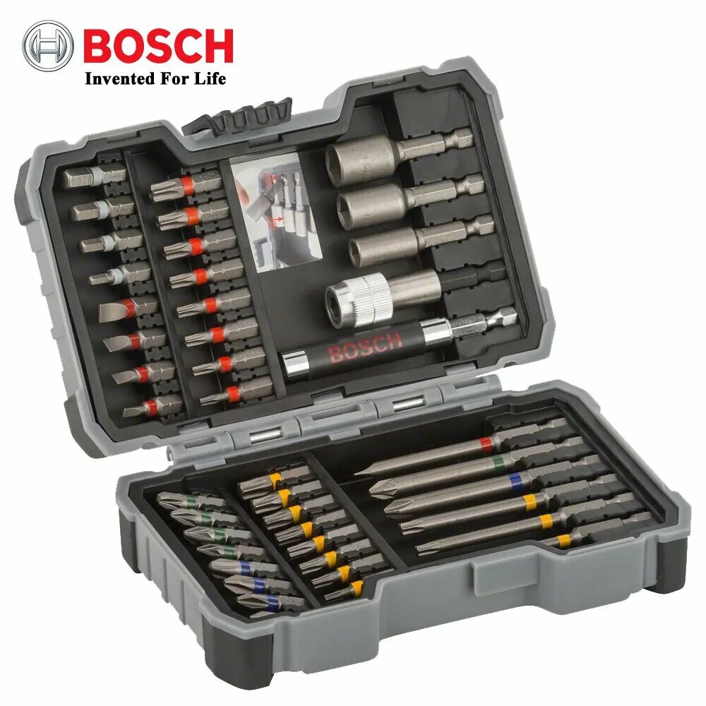 Набор бит Bosch, набор отверток из 43 предметов, аксессуары для электрических отверток(2607017164),151155648401