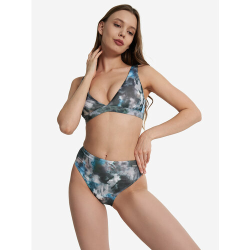 фото Лиф joss women's beach resort aop ties bikini top, размер 42, зелёный