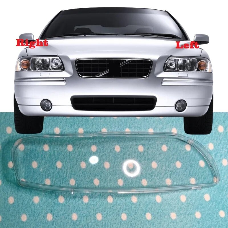 Для Volvo S60 V60 V70 2004 2005 2006 2007 крышка фары налобный фонарь оболочка лампы прозрачный абажур из оргстекла для объектива, Left and Right 2 Pcs