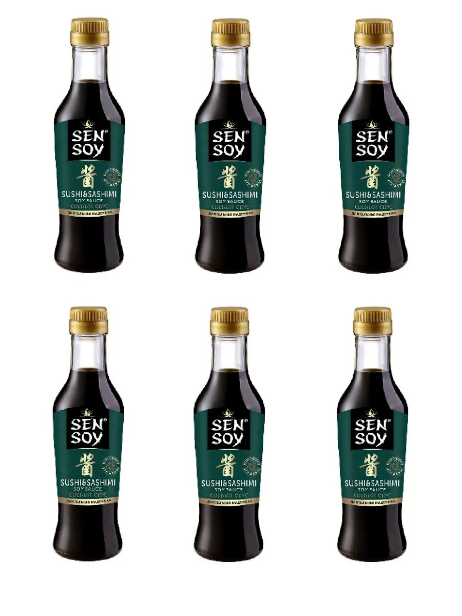 Соус Sen Soy Premium соевый Премиум, для Суши, 220 мл, 6 шт
