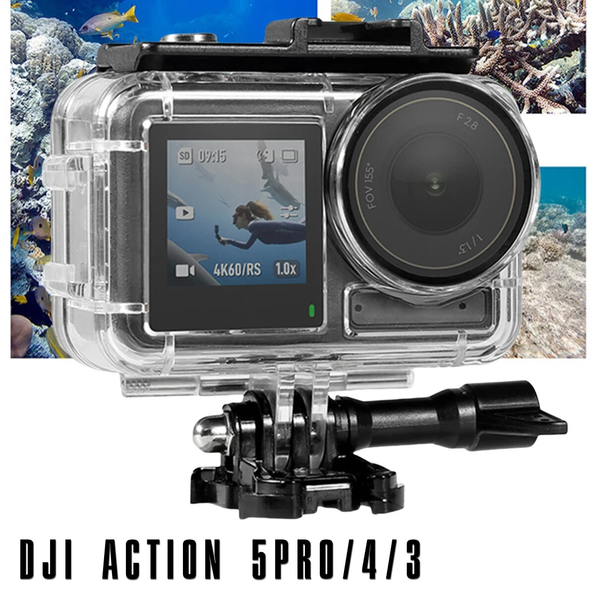 Водонепроницаемый бокс для дайвинга для DJI Osmo Action 5 Pro/4/3