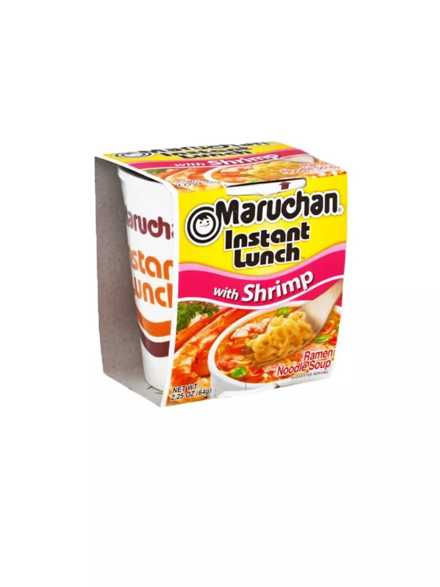 Лапша быстрого приготовления Maruchan со вкусом креветки 64 г, США — фото 1