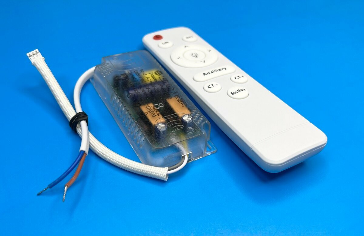 Драйвер тока светодиодный двухканальный с ИК пультом 120W (40-60w)x2 120-216v 220mA — фото 1