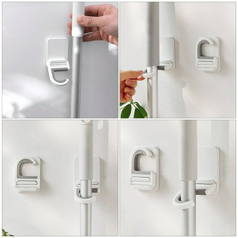 Держатель для швабры, щётки или зонта настенный, самоклеящийся — фото 1