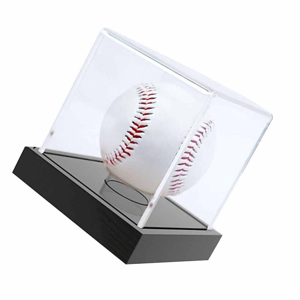 Прозрачный акриловый футляр для бейсбола с защитой от солнца коробка для хранения бейсбола
