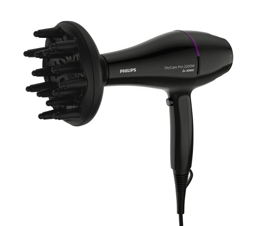 Фен Philips DryCare Advanced BHD274, 2200Вт, 3 режима, ионизация, холодный воздух, 1 год гарантии — фото 1