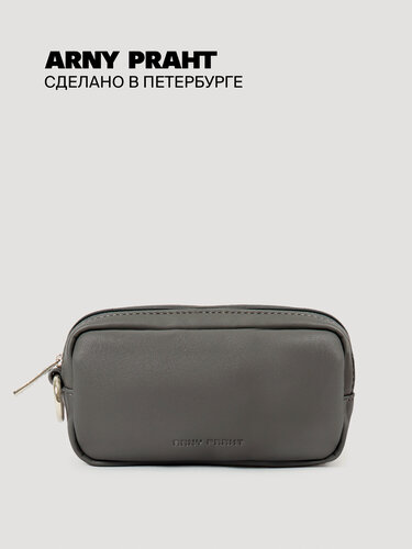 Изображение товара Чехол для хранения зарядки и проводов серый, экокожа