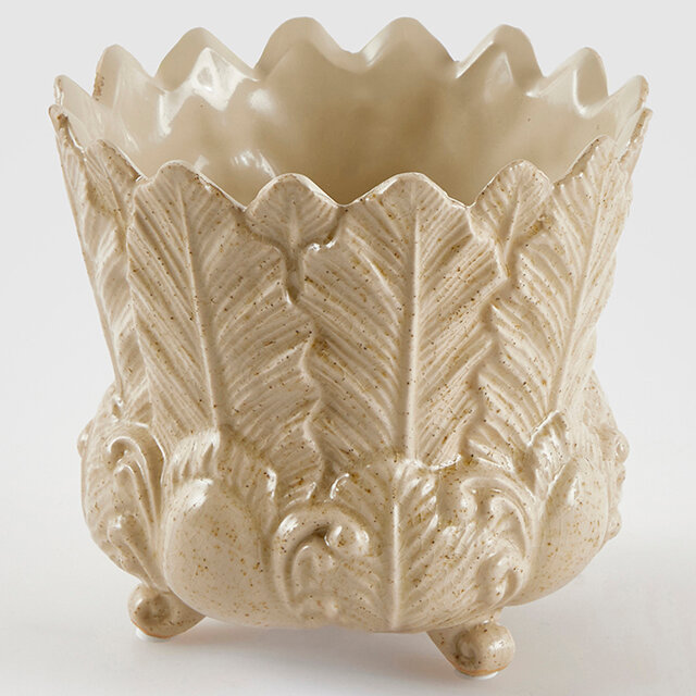 Декоративная ваза-кашпо Pianta Felice 13 см белая EDG 1100909A100