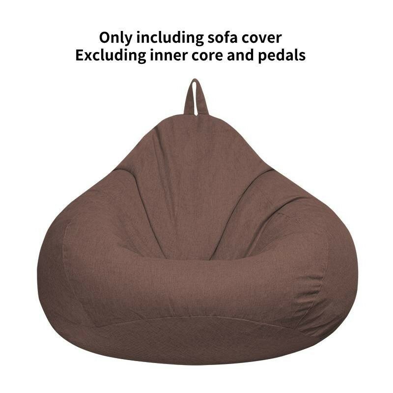 Чехол для кресла bean bag relaxing для гостиных и балконов премиум ткань коричневый 100*120 см