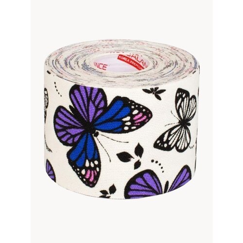 BBalance DESIGN, кинезио тейп для тела. Уровень фиксации 4. Размер 5см*5м, расцветка бабочки