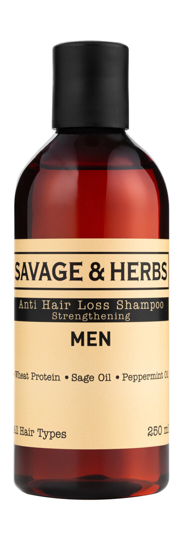 Укрепляющий шампунь против выпадения волос Savage&Herbs Anti Hair Loss Shampoo Strengthening 250 мл .