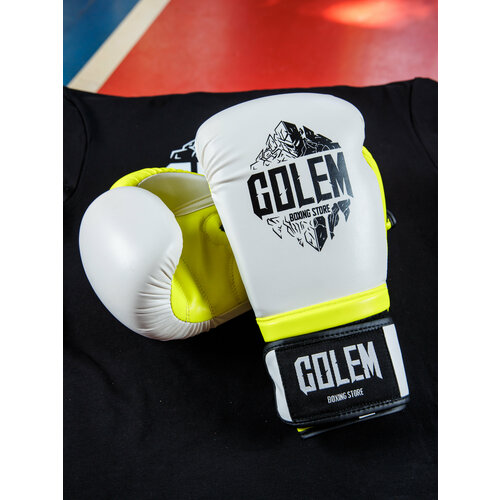 фото Бокceрскиe пeрчатки gоlем 10 oz белые, желтые, детские для мальчиков, девочек, взрослые мужские, женские golem