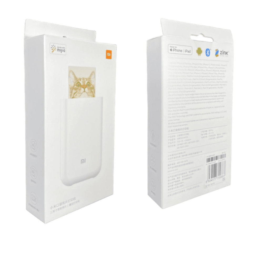 Принтер с термопечатью Xiaomi Mijia AR ZINK, цветн., меньше A6 — фото 1