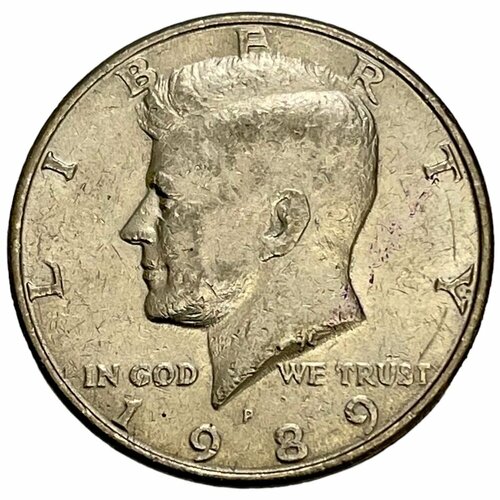 США 50 центов (1/2 доллара) 1989 г. (Полдоллара Кеннеди) (P) сша 50 центов 1 2 доллара 1964 г полдоллара кеннеди