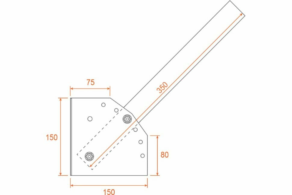 Кронштейн универсальный Wolta для консольного светильника К1Н-0-0,35-БМ белый - фото №9