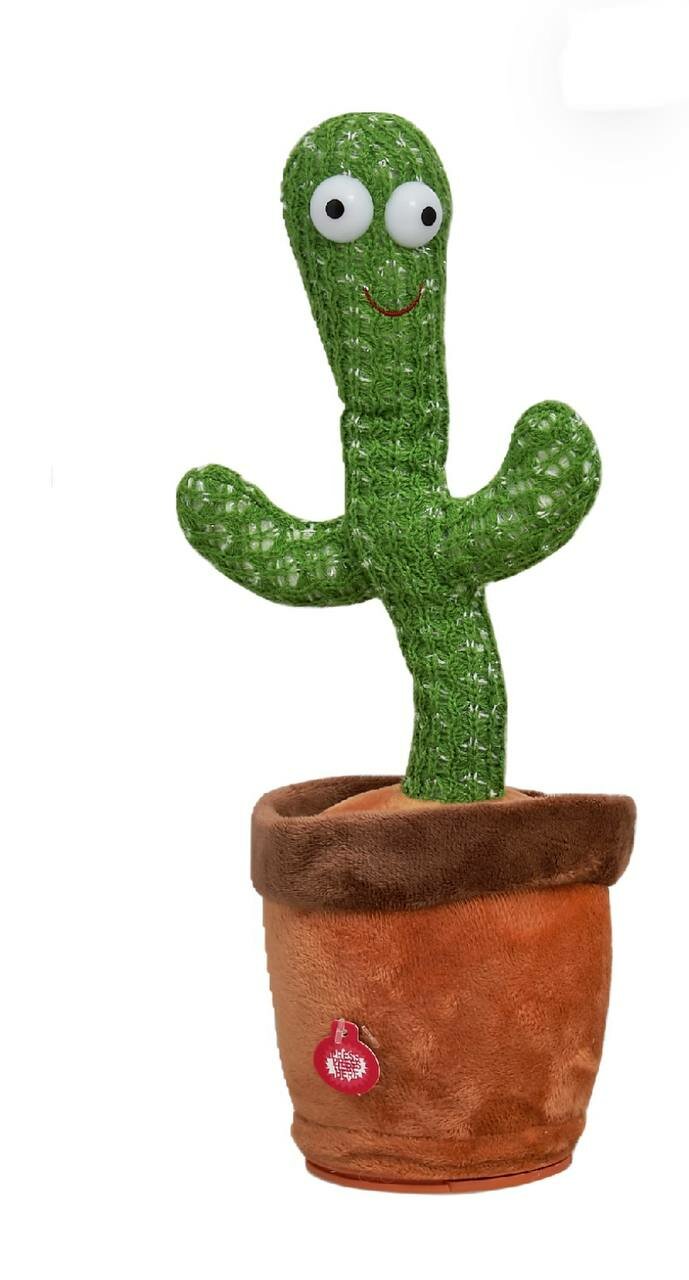 Танцующий кактус, поющий кактус, музыкальный кактус, повторяет речь Dancing Cactus (зарядка USB)