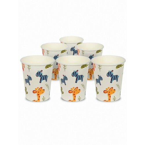 Набор стаканов Животные, 6 штук, 250 мл