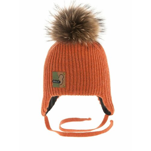 шапка feelz размер 52 50 оранжевый Шапка mialt, размер 50-52, оранжевый