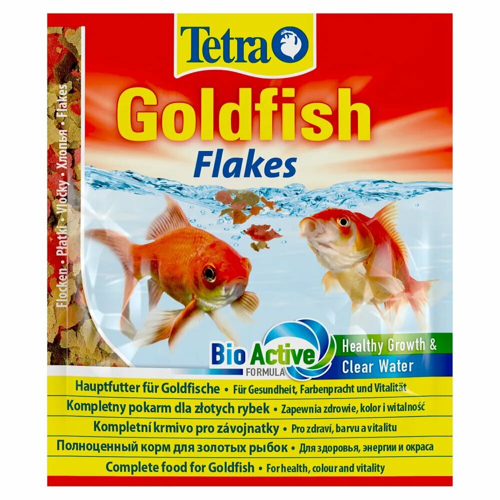 Тетра 766389 Tetra Goldfish Корм для золотых рыбок, хлопья 12г - фотография № 1