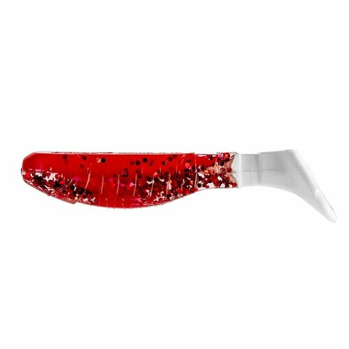 виброхвост мягкая приманка helios chubby red sparkles wt 9 см 5 шт hs 4 034 Виброхвост Helios Chubby Red Sparkles WT, 9 см, 5 шт. (HS-4-034)