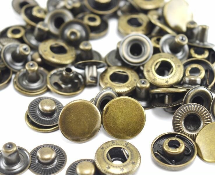 фото Кнопка Альфа 15мм нерж. цв. Антик (уп. 20 шт) ProKnopka