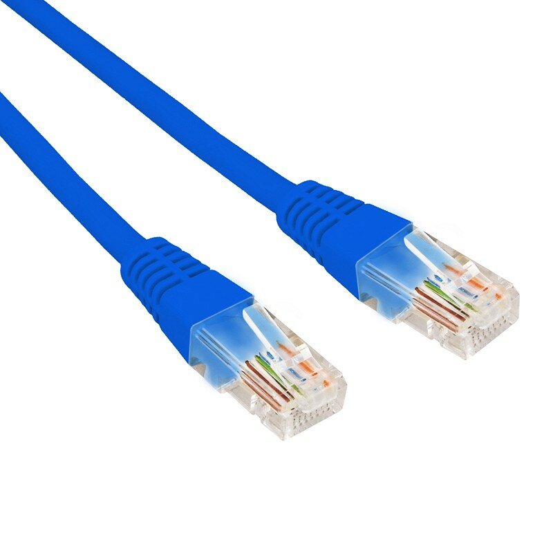 фото Патч-корд U/UTP, CAT 5e, RJ45-RJ45, 26AWG, LSZH, синий, 0,5м REXANT, цена за 1 шт