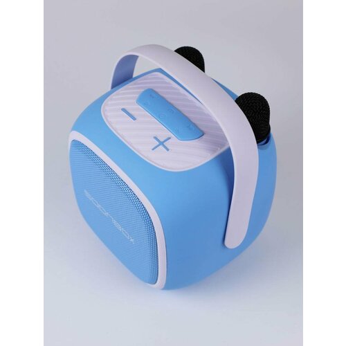 Беспроводная bluetooth колонка Портативная колонка Мини колонка 2 микрофона LED подсветка Музыкальная колонка караоке Синий 599000₽