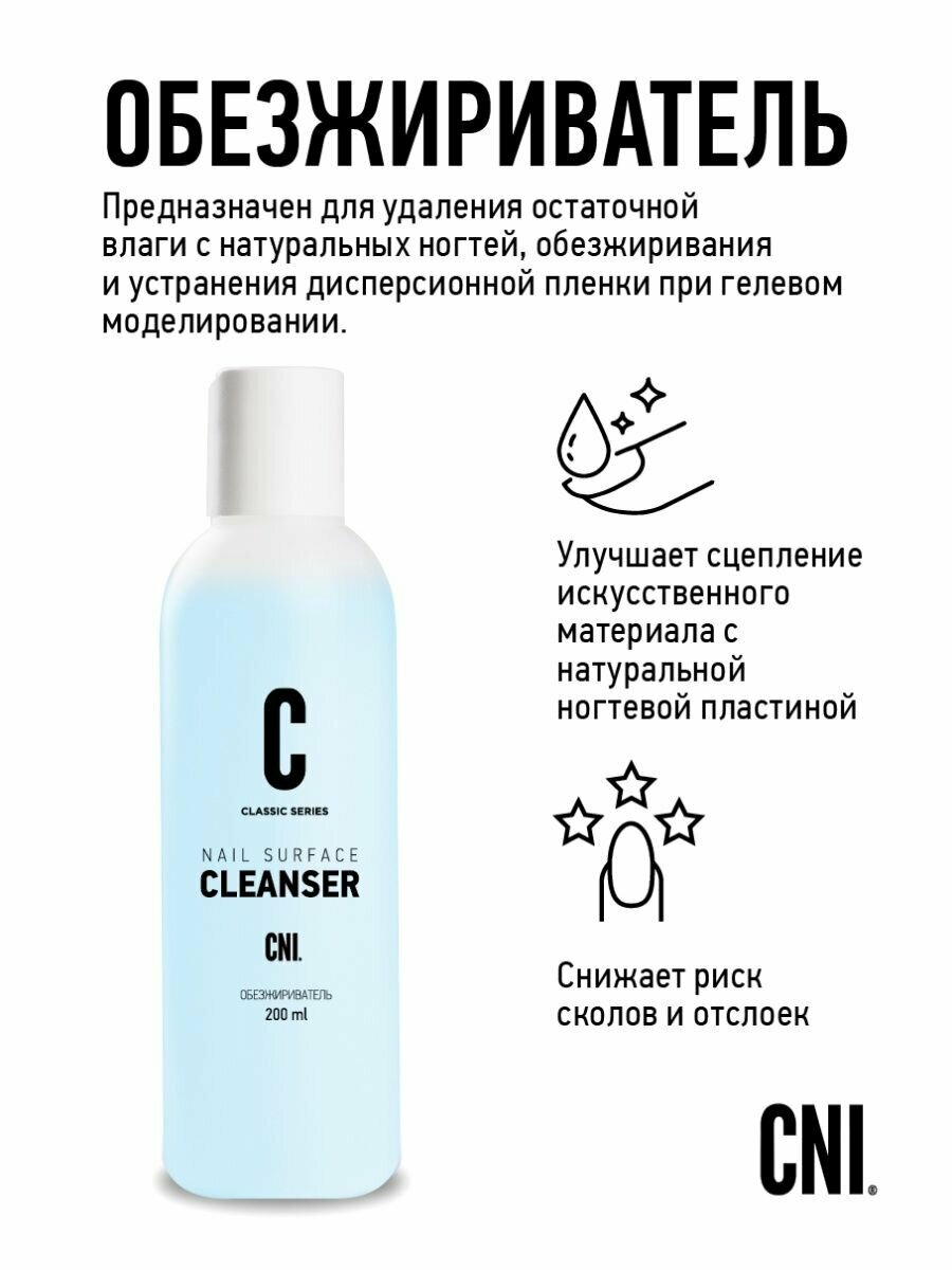 Обезжириватель для ногтей и маникюра CLEANSER 200мл