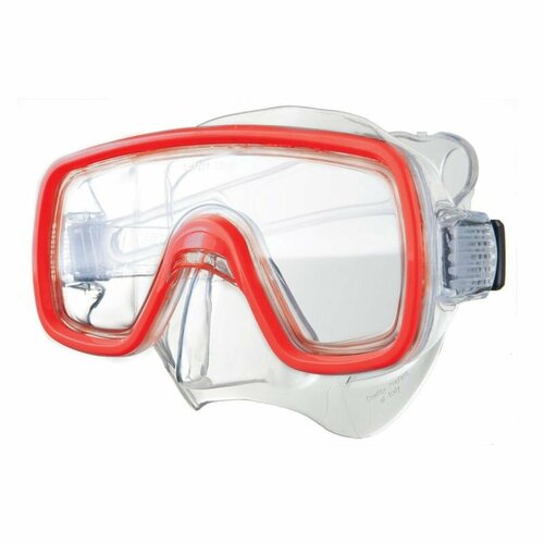 фото Маска salvas domino sr mask, для плавания арт. ca150c1trsth, закален. стекло, silflex, размер: senior, красн
