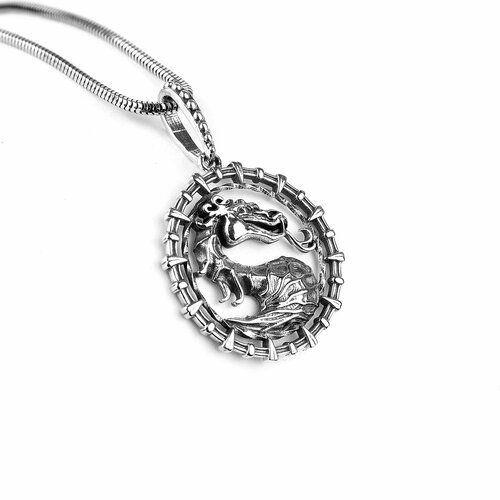 Подвеска Sirius Jewelry, серебро, 925 проба, чернение, размер 3 см.