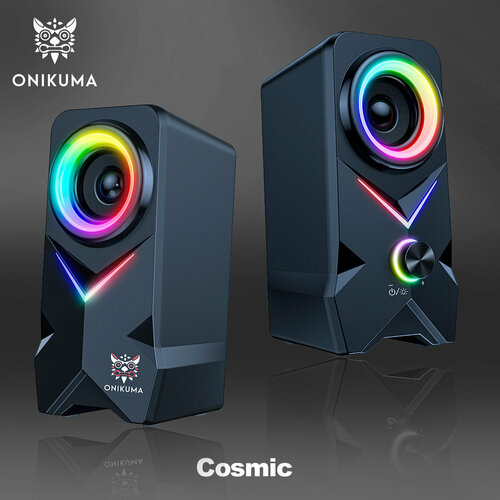 Колонки компьютерные Onikuma L2 Cosmic с Bluetooth подключением и световым эффектом 250000₽