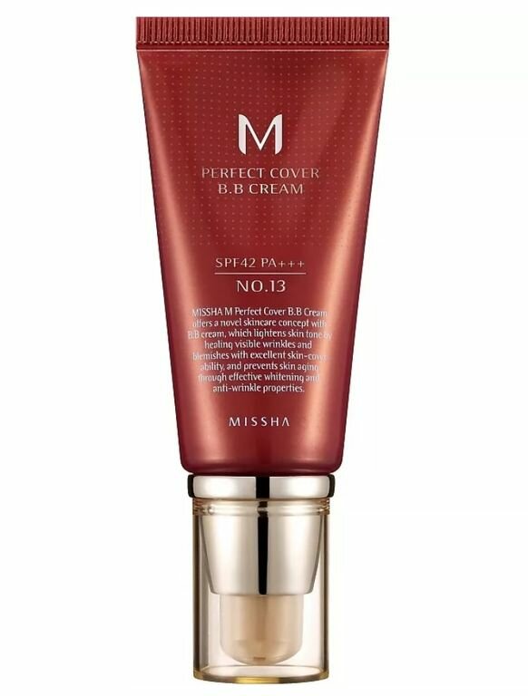 MISSSHA тональный BB-крем М Perfect Cover SPF42, тон 13 bright beige, 50 мл