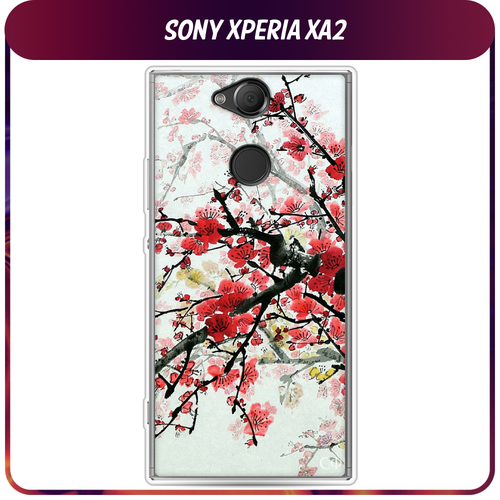 Силиконовый чехол на Sony Xperia XA2 / Сони Иксперия XA2 Сакура силиконовый чехол на sony xperia xa2 сони иксперия ха 2 сакура