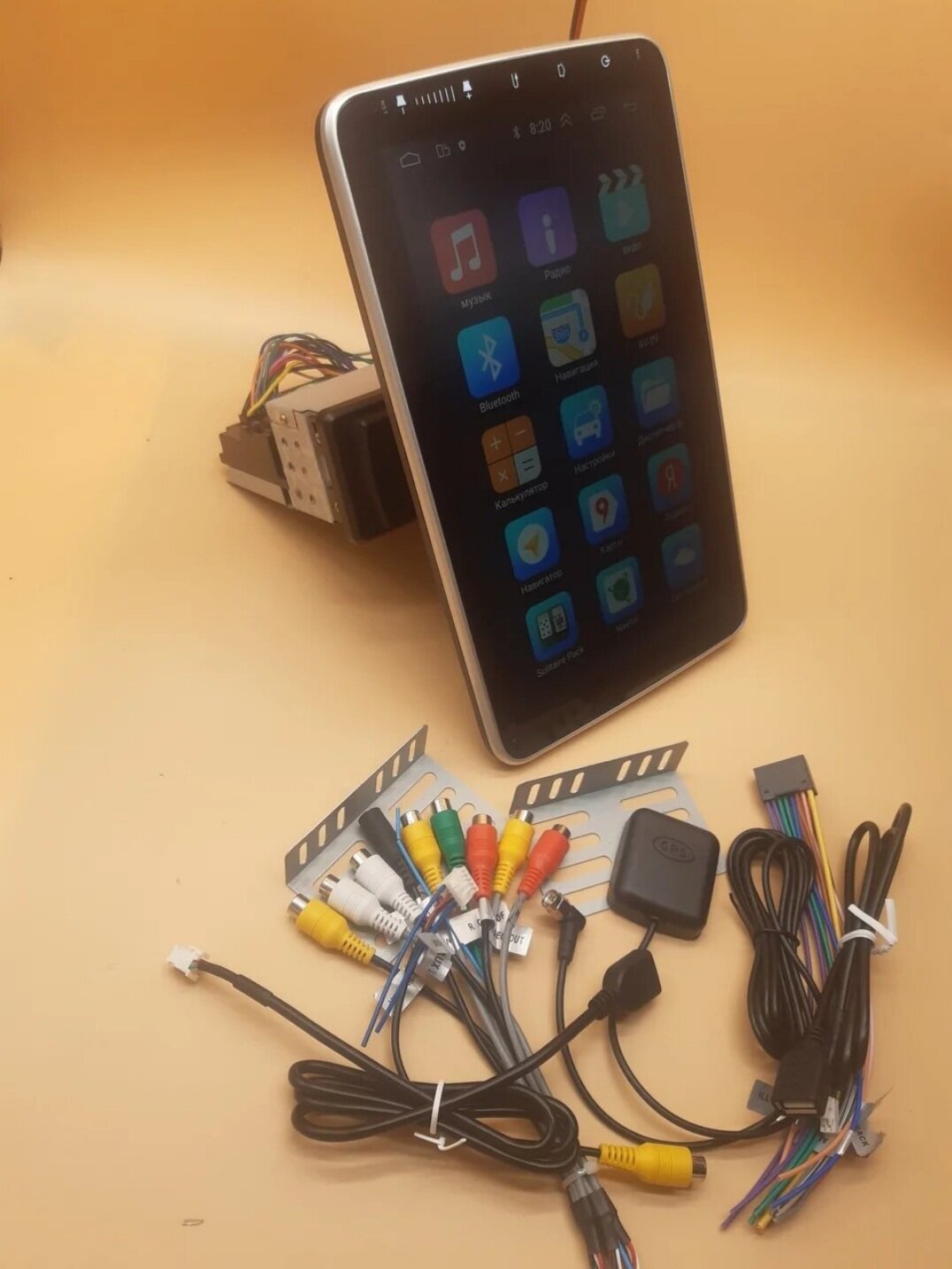 фото Магнитола андроид 1дин экран 10"поворотный регулируется