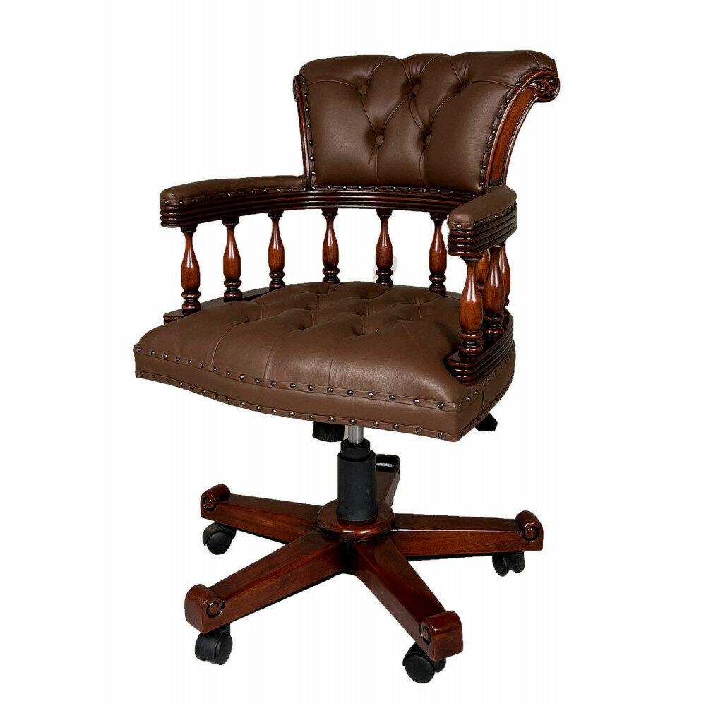 Классическое коричневое компьютерное кресло