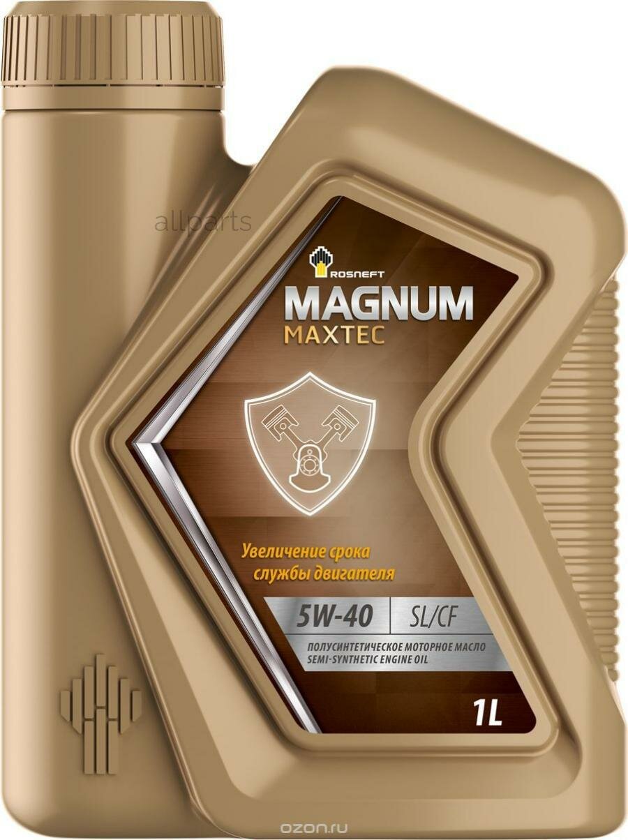 Роснефть 40814632 Масло моторное Rosneft Magnum Maxtec 5W-40 полусинтетическое 1 л 40814632
