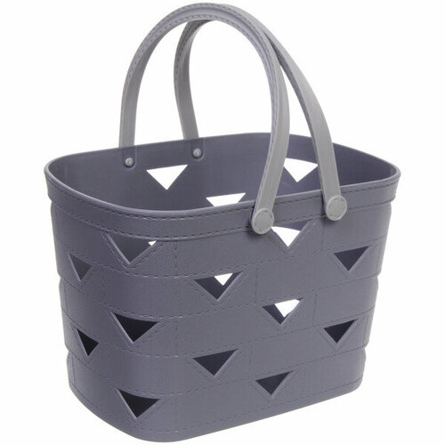 Корзинка для хранения с ручками «лерберг», цвет пыльно серый, 26.5*18*17см