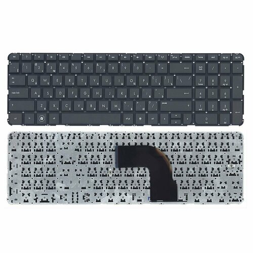 Клавиатура для ноутбука HP Pavilion dv7-7000er, dv7-7001er, dv7-7002sr, dv7-7003er, dv7-7004sr Плоский Enter Черная без рамки