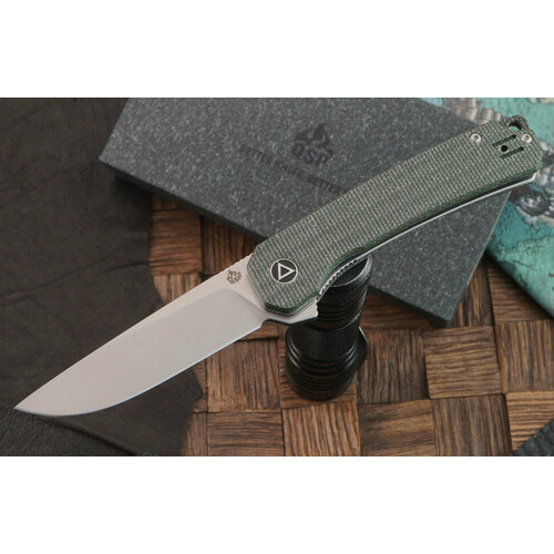 фото Складной нож qsp knife osprey qs139-c, сталь 14c28n, рукоять зеленая микарта