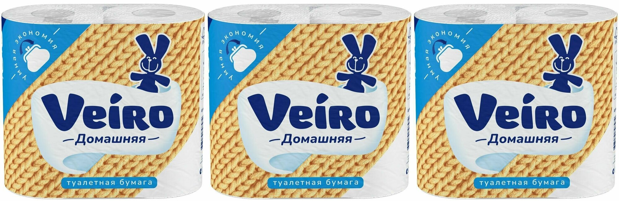 Туалетная бумага "Veiro", 2 сл, 4 рул. x 3 уп.