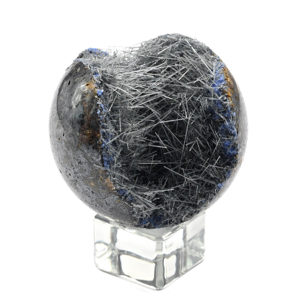 Шар из гематита с синтезированными кристаллами в жеоде 55мм, 233г РадугаКамня