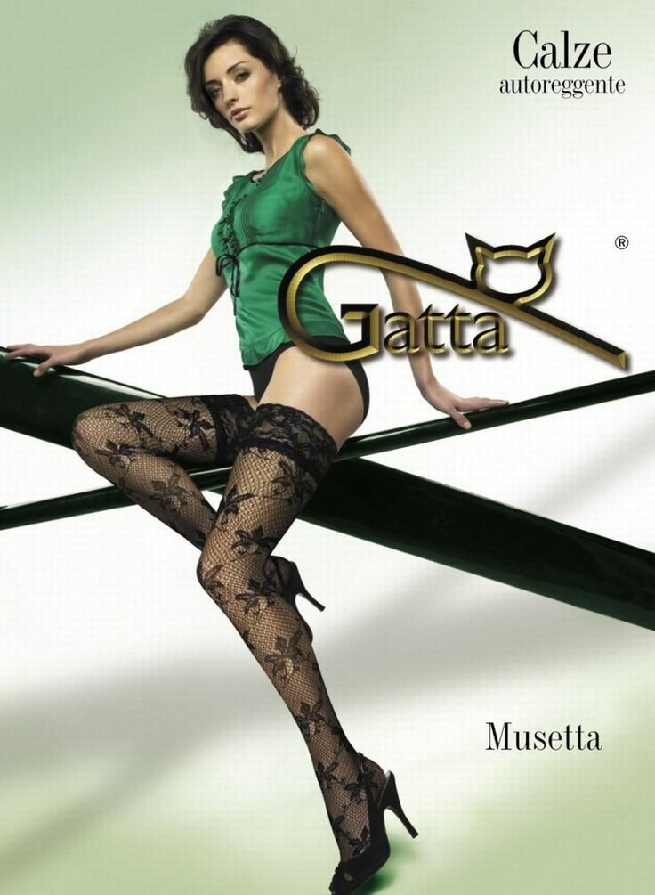 Чулки Gatta Gatta Musetta, 20 den, размер 1-2, черный