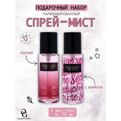 Подарочный набор 2в1 спрей мист с шиммером 75 ml конфетный аромат