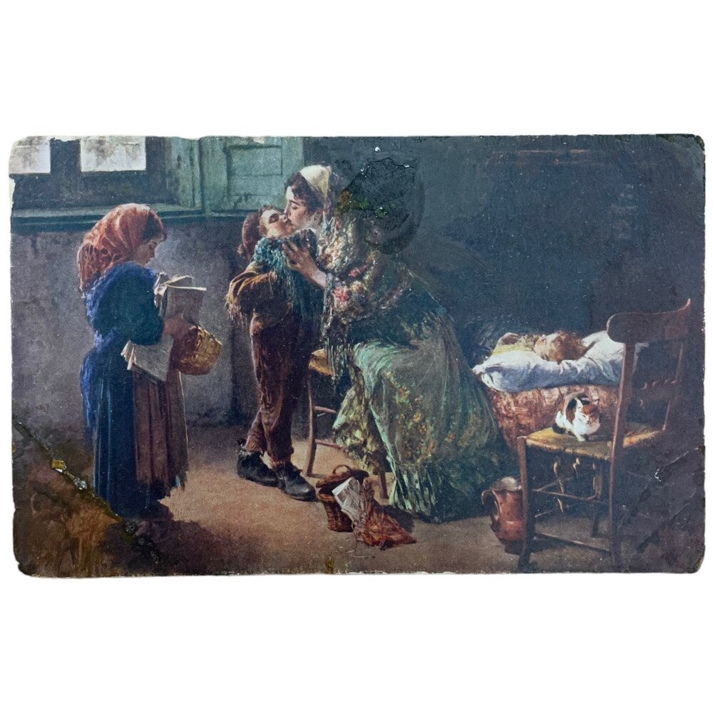 Почтовая открытка "Эугенио Эдуардо Зампиджи. Вдова" 1920-1940 гг. Европа