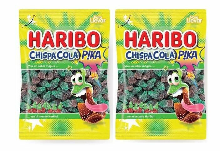 Мармелад жевательный кислый Haribo Chispa Cola Pika / Харибо Супер Кислая Кола, 2 шт по 100 гр. (Испания)